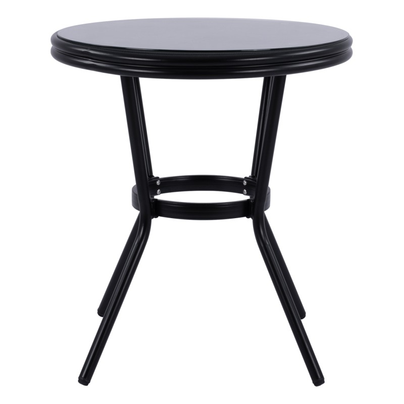 ΤΡΑΠΕΖΙ ΑΛΟΥΜΙΝΙΟΥ ART MAISON WANDSWORTH - BLACK (Φ70X76 εκ.)