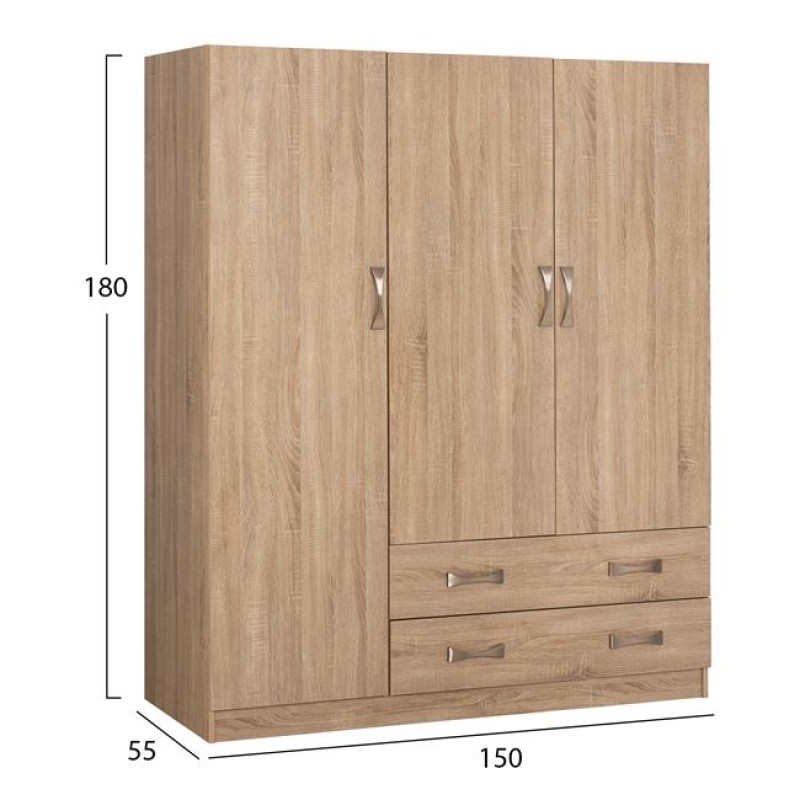 ΝΤΟΥΛΑΠΑ 3ΦΥΛΛΗ ART MAISON BASCULEGION ΜΕ ΔΥΟ ΣΥΡΤΑΡΙΑ SONAMA 150X55Χ180Υεκ.