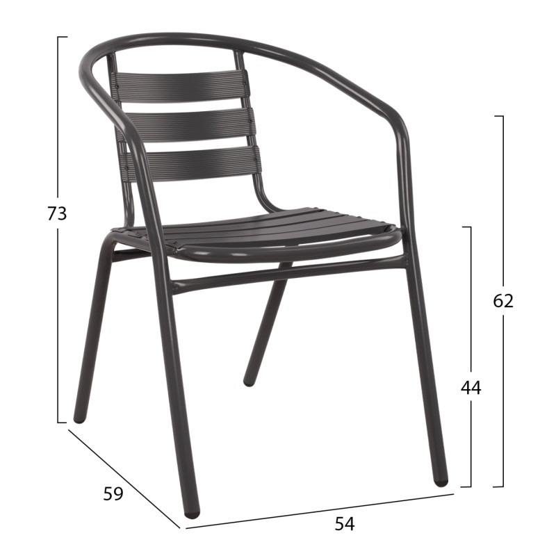 ΣΕΤ ΕΞΩΤΕΡΙΚΟΥ ΧΩΡΟΥ 3ΤΜΧ ART MAISON SALFORD - GREY (70Χ70Χ72Υ)