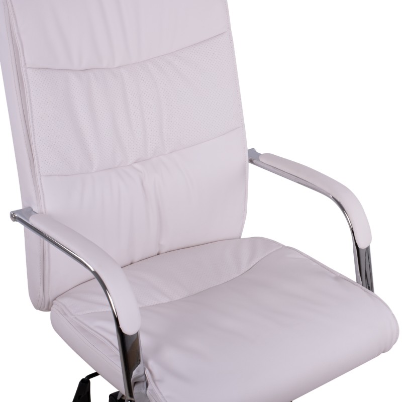 ΚΑΡΕΚΛΑ ΓΡΑΦΕΙΟΥ ΔΙΕΥΘΥΝΤΙΚΗ ART MAISON FLAPPLE ΛΕΥΚΗ ΜΕ ΒΑΣΗ ΧΡΩΜΙΟΥ 57Χ75,5Χ100 ΕΚ