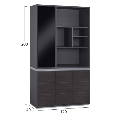 Βιβλιοθήκη Art Maison New York - Wenge (120x40x200εκ.) Βιβλιοθήκη Art Maison New York - Wenge (120x40x200εκ.)