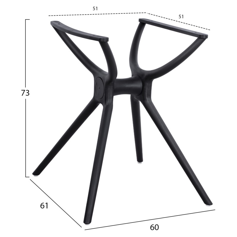 ΒΑΣΗ ΔΙΣΤΗΛΗ ART MAISON ELLICOT - BLACK (80Χ80X73εκ)