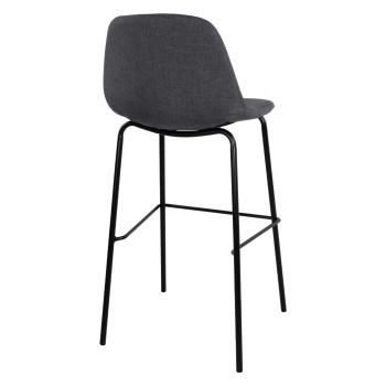 Σκαμπώ Μπαρ Art Maison Jefferson - Gray Black (56,5x47x106εκ.)