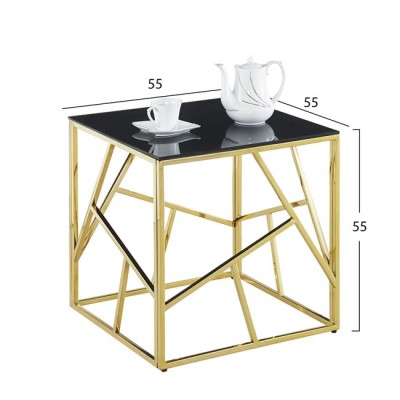 ΒΟΗΘΗΤΙΚΟ ΤΡΑΠΕΖΑΚΙ ART MAISON MENLO - GOLD BLACK GLASS (55X55X55cm) ΒΟΗΘΗΤΙΚΟ ΤΡΑΠΕΖΑΚΙ ART MAISON MENLO - GOLD BLACK GLASS (55X55X55cm)