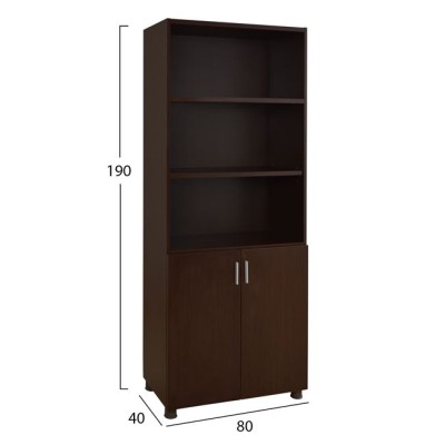 ΒΙΒΛΙΟΘΗΚΗ ΓΡΑΦΕΙΟΥ Art Maison Logan - Wenge (80x40x190εκ.) ΒΙΒΛΙΟΘΗΚΗ ΓΡΑΦΕΙΟΥ Art Maison Logan - Wenge (80x40x190εκ.)