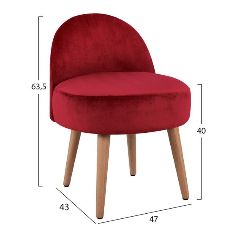 ΣΚΑΜΠΟ ART MAISON MERIDEN - RED (47x46x64,5εκ.) ΣΚΑΜΠΟ ART MAISON MERIDEN - RED (47x46x64,5εκ.)