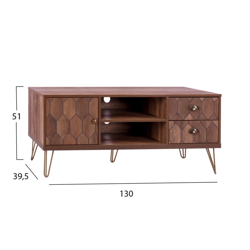 ΕΠΙΠΛΟ TV ART MAISON CLAREMONT - WALNUT (130x39,5x51εκ.) ΕΠΙΠΛΟ TV ART MAISON CLAREMONT - WALNUT (130x39,5x51εκ.)