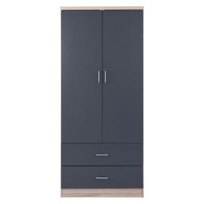 ΝΤΟΥΛΑΠΑ 2ΦΥΛΛΗ ME 2 ΣΥΡΤΑΡΙΑ ART MAISON HOUSTON SONAMA-ΓΚΡΙ 80Χ42Χ180Υ εκ.