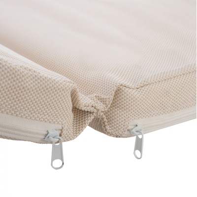 ΜΑΞΙΛΑΡΙ ΞΑΠΛΩΣΤΡΑΣ TEXTILENE 600gr/m2 2X1 ART MAISON OKOYE ΜΠΕΖ 196(117+1+78)x58x6εκ.