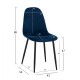 Καρέκλα Art Maison Philippines - Blue Black (45x53x85εκ.)
