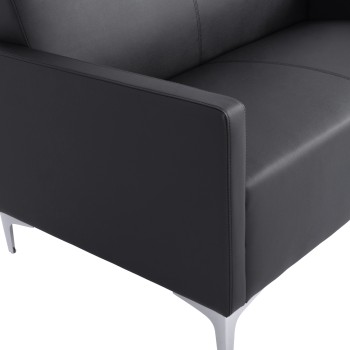 ΚΑΝΑΠΕΣ 2ΘΕΣΙΟΣ Art Maison Genie  ΜΕ ΜΑΥΡΟ PU 113x71x71Υ εκ.