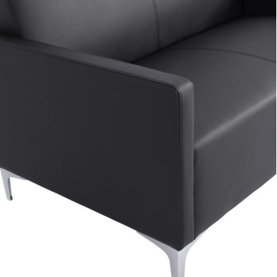 ΚΑΝΑΠΕΣ 2ΘΕΣΙΟΣ Art Maison Genie  ΜΕ ΜΑΥΡΟ PU 113x71x71Υ εκ.