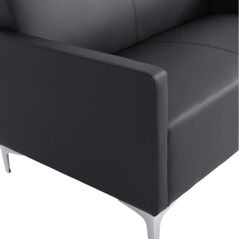 ΚΑΝΑΠΕΣ 2ΘΕΣΙΟΣ Art Maison Genie  ΜΕ ΜΑΥΡΟ PU 113x71x71Υ εκ.