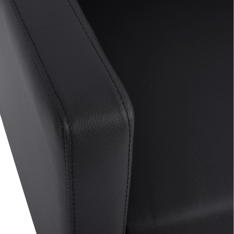 ΚΑΝΑΠΕΣ 2ΘΕΣΙΟΣ Art Maison Genie  ΜΕ ΜΑΥΡΟ PU 113x71x71Υ εκ.