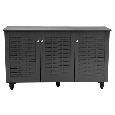 ΠΑΠΟΥΤΣΟΘΗΚΗ-ΝΤΟΥΛΑΠΙ ART MAISON TORTERRA ΞΥΛΙΝΗ 3ΠΟΡΤΕΣ ΓΚΡΙ 114Χ34Χ68