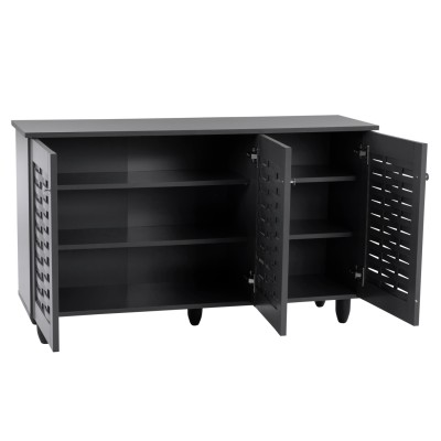 ΠΑΠΟΥΤΣΟΘΗΚΗ-ΝΤΟΥΛΑΠΙ ART MAISON TORTERRA ΞΥΛΙΝΗ 3ΠΟΡΤΕΣ ΓΚΡΙ 114Χ34Χ68