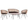 ΣΕΤ 4ΤΜΧ ART MAISON JOSIAH ΤΡΑΠΕΖΙ ΜΕ ΠΑΓΚΑΚΙ & 2 ΠΟΛΥΘΡΟΝΕΣ ALLEGRA WICKER ΜΠΕΖ