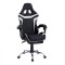 Καρέκλα Gaming Art Maison Baraboo με υποπόδιο - Black White PU (63x65x127εκ.)
