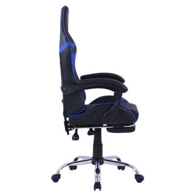 Καρέκλα Gaming Art Maison Baraboo με υποπόδιο - Black Blue PU (3x65x127εκ.) Καρέκλα Gaming Art Maison Baraboo με υποπόδιο - Black Blue PU (3x65x127εκ.)