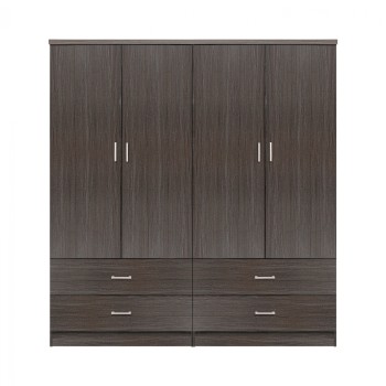 Σετ 2 Τεμαχίων Τετράφυλλη Ντουλάπα Art Maison Houston - Zebrano (160x42x181εκ.)