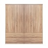Σετ 2 Τεμαχίων Τετράφυλλη Ντουλάπα Art Maison Houston - Natural (160x42x181εκ.)