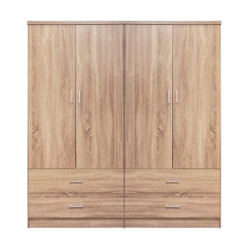 Σετ 2 Τεμαχίων Τετράφυλλη Ντουλάπα Art Maison Houston - Natural (160x42x181εκ.)