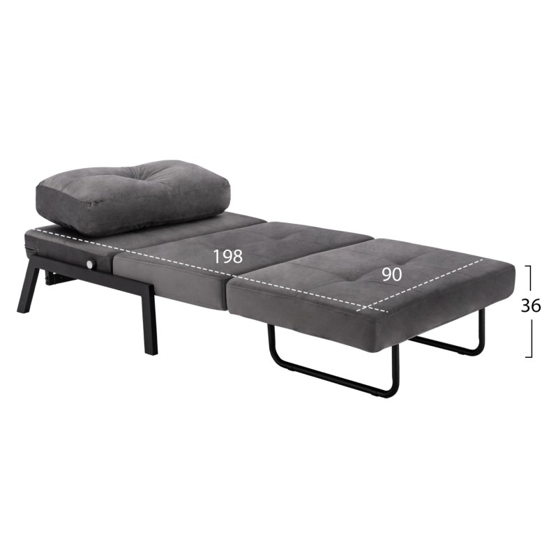 ΠΟΛΥΘΡΟΝΑ ΚΡΕΒΑΤΙ ART MAISON AGGIE ΑΠΟ ΒΕΛΟΥΔΟ ΓΚΡΙ 95x92x66Υ εκ.