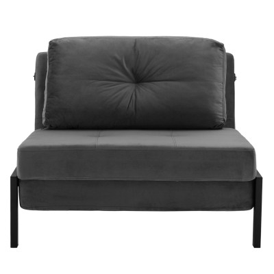 ΠΟΛΥΘΡΟΝΑ ΚΡΕΒΑΤΙ ART MAISON AGGIE ΑΠΟ ΒΕΛΟΥΔΟ ΓΚΡΙ 95x92x66Υ εκ.