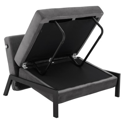 ΠΟΛΥΘΡΟΝΑ ΚΡΕΒΑΤΙ ART MAISON AGGIE ΑΠΟ ΒΕΛΟΥΔΟ ΓΚΡΙ 95x92x66Υ εκ.