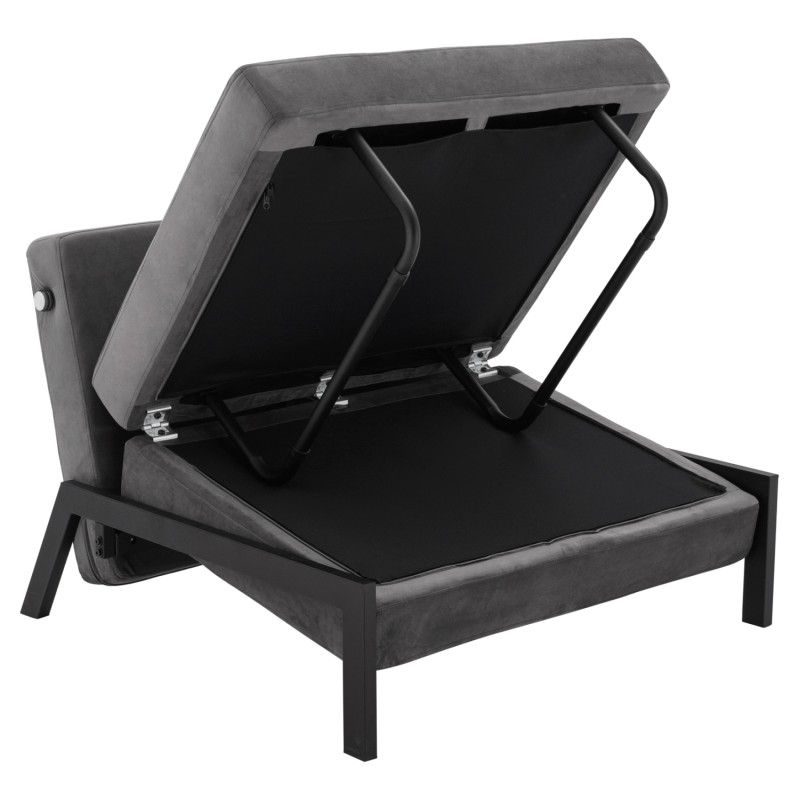 ΠΟΛΥΘΡΟΝΑ ΚΡΕΒΑΤΙ ART MAISON AGGIE ΑΠΟ ΒΕΛΟΥΔΟ ΓΚΡΙ 95x92x66Υ εκ.