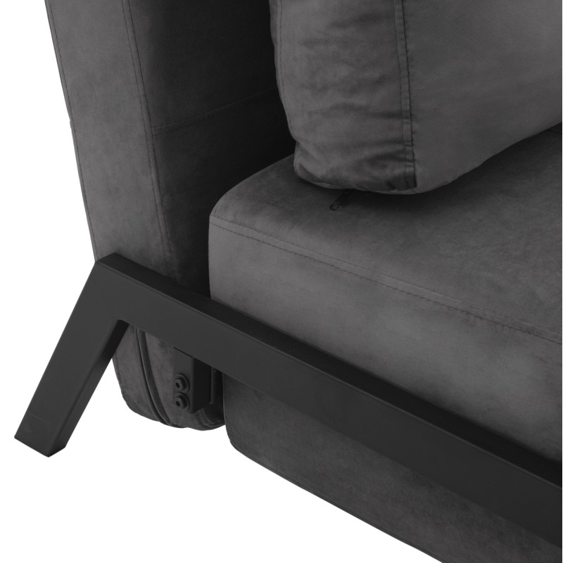 ΠΟΛΥΘΡΟΝΑ ΚΡΕΒΑΤΙ ART MAISON AGGIE ΑΠΟ ΒΕΛΟΥΔΟ ΓΚΡΙ 95x92x66Υ εκ.