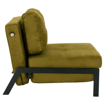 ΠΟΛΥΘΡΟΝΑ ΚΡΕΒΑΤΙ ART MAISON DRILBUR ΒΕΛΟΥΔΟ ΛΑΔΙ  95x92x66Υ εκ.