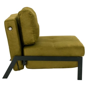 ΠΟΛΥΘΡΟΝΑ ΚΡΕΒΑΤΙ ART MAISON DRILBUR ΒΕΛΟΥΔΟ ΛΑΔΙ  95x92x66Υ εκ.