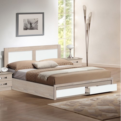 Κρεβάτι με 2 Συρτάρια Art Maison Camden - Natural White (Για Στρώμα 150x200εκ.)﻿