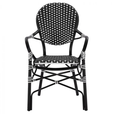 ΠΟΛΥΘΡΟΝΑ ART MAISON FABIUS - BLACK WHITE (56X63X96εκ.)