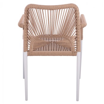 ΠΟΛΥΘΡΟΝΑ ΑΛΟΥΜΙΝΙΟΥ ART MAISON EXCALIBUR ΛΕΥΚΗ ΜΕ ΣΧΟΙΝΙ PE ΜΠΕΖ 55Χ63Χ82 εκ.