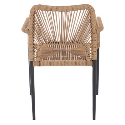 ΠΟΛΥΘΡΟΝΑ ART MAISON YORKES ΑΛΟΥΜΙΝΙΟΥ ΓΚΡΙ ΜΕ ΣΧΟΙΝΙ PE ΜΠΕΖ 55x63x82 εκ.