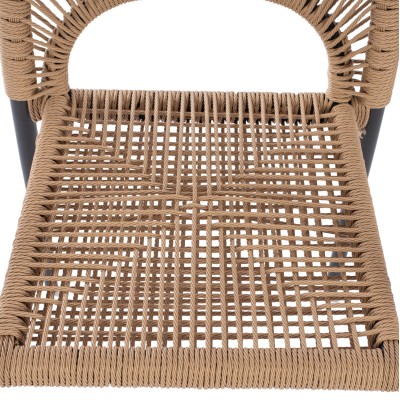 ΠΟΛΥΘΡΟΝΑ ART MAISON YORKES ΑΛΟΥΜΙΝΙΟΥ ΓΚΡΙ ΜΕ ΣΧΟΙΝΙ PE ΜΠΕΖ 55x63x82 εκ.