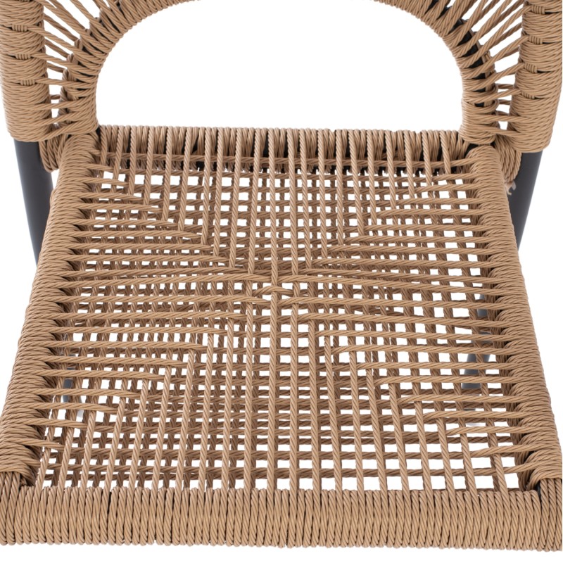 ΠΟΛΥΘΡΟΝΑ ART MAISON YORKES ΑΛΟΥΜΙΝΙΟΥ ΓΚΡΙ ΜΕ ΣΧΟΙΝΙ PE ΜΠΕΖ 55x63x82 εκ.