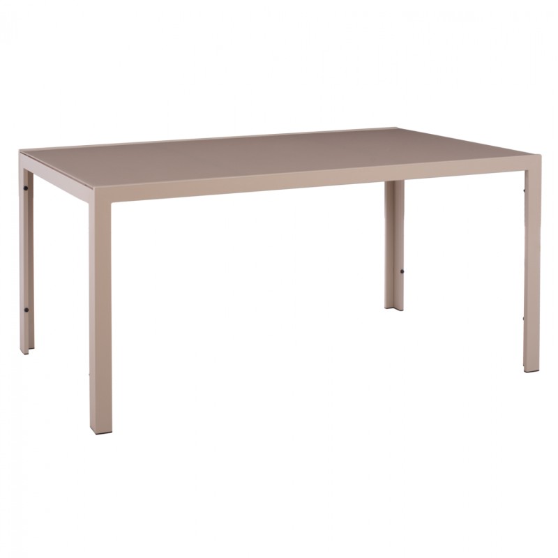 ΤΡΑΠΕΖΙ ΜΕΤΑΛΛΙΚΟ ART MAISON LEGION ΟΡΘΟΓΩΝΙΟ ΚΑΠΟΥΤΣΙΝΟ ΜΕ ΓΥΑΛΙ ΚΑΠΟΥΤΣΙΝΟ 150X90Χ75Υεκ.