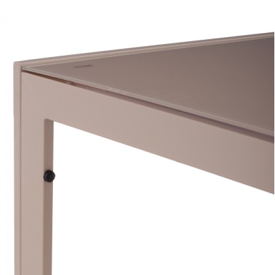 ΤΡΑΠΕΖΙ ΜΕΤΑΛΛΙΚΟ ART MAISON LEGION ΟΡΘΟΓΩΝΙΟ ΚΑΠΟΥΤΣΙΝΟ ΜΕ ΓΥΑΛΙ ΚΑΠΟΥΤΣΙΝΟ 150X90Χ75Υεκ.