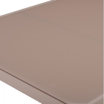 ΤΡΑΠΕΖΙ ΜΕΤΑΛΛΙΚΟ ART MAISON LEGION ΟΡΘΟΓΩΝΙΟ ΚΑΠΟΥΤΣΙΝΟ ΜΕ ΓΥΑΛΙ ΚΑΠΟΥΤΣΙΝΟ 150X90Χ75Υεκ.