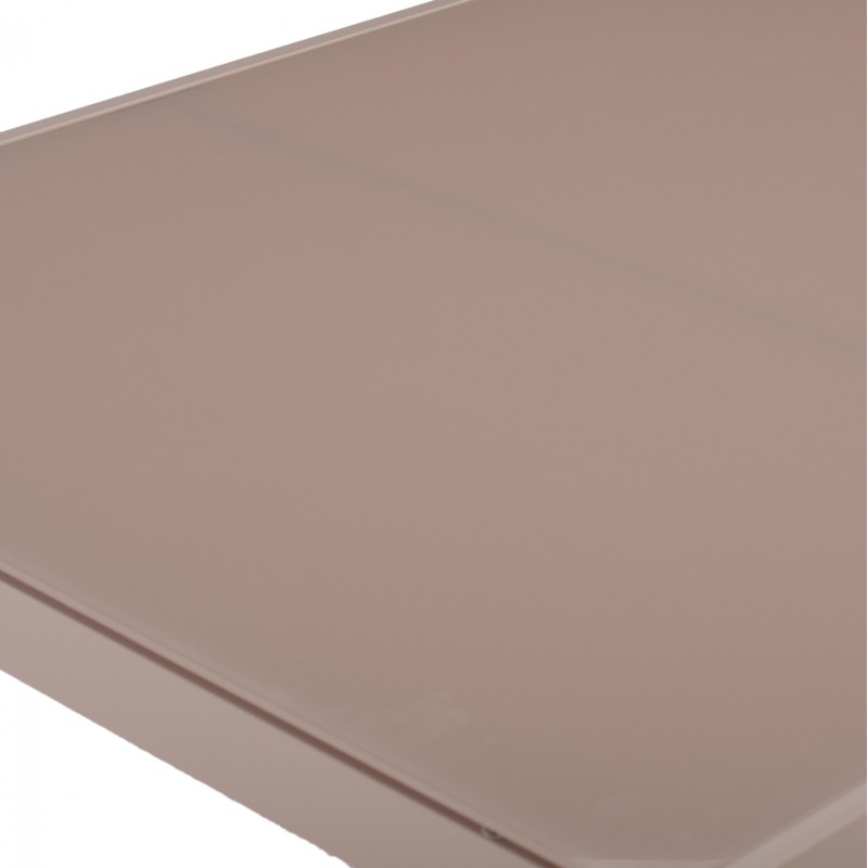 ΤΡΑΠΕΖΙ ΜΕΤΑΛΛΙΚΟ ART MAISON LEGION ΟΡΘΟΓΩΝΙΟ ΚΑΠΟΥΤΣΙΝΟ ΜΕ ΓΥΑΛΙ ΚΑΠΟΥΤΣΙΝΟ 150X90Χ75Υεκ.