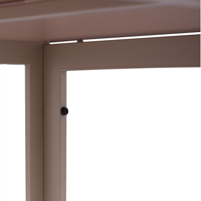 ΤΡΑΠΕΖΙ ΜΕΤΑΛΛΙΚΟ ART MAISON LEGION ΟΡΘΟΓΩΝΙΟ ΚΑΠΟΥΤΣΙΝΟ ΜΕ ΓΥΑΛΙ ΚΑΠΟΥΤΣΙΝΟ 150X90Χ75Υεκ.