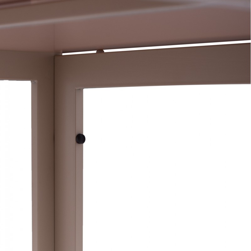 ΤΡΑΠΕΖΙ ΜΕΤΑΛΛΙΚΟ ART MAISON LEGION ΟΡΘΟΓΩΝΙΟ ΚΑΠΟΥΤΣΙΝΟ ΜΕ ΓΥΑΛΙ ΚΑΠΟΥΤΣΙΝΟ 150X90Χ75Υεκ.