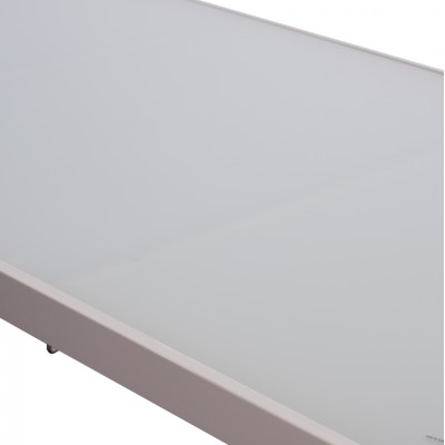 ΤΡΑΠΕΖΙ ΜΕΤΑΛΛΙΚΟ ART MAISON LEGION ΟΡΘΟΓΩΝΙΟ ΛΕΥΚΟ ΠΑΓΟΥ ΜΕ ΓΥΑΛΙ 150X90Χ75Υ εκ.