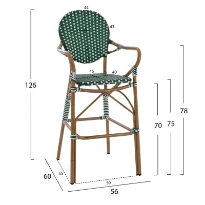 ΣΚΑΜΠΟ ART MAISON FABIUS - GREEN WHITE (56x60x126εκ.) ΣΚΑΜΠΟ ART MAISON FABIUS - GREEN WHITE (56x60x126εκ.)