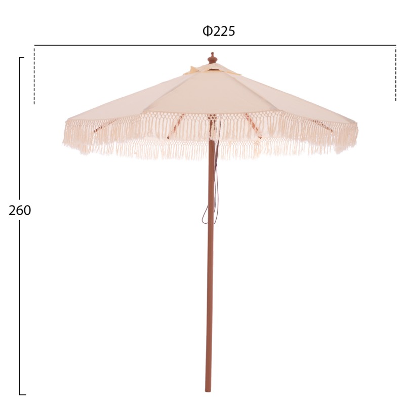 ΟΜΠΡΕΛΑ ART MAISON ZION - BEIGE (Φ225X2.50Υm) ΟΜΠΡΕΛΑ ART MAISON ZION - BEIGE (Φ225X2.50Υm)