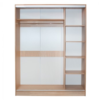 ΝΤΟΥΛΑΠΑ ART MAISON DOMA 2ΦΥΛΛΗ 180X60X210Υεκ. ΣΥΡΟΜΕΝΗ ΜΕ ΚΑΘΡΕΠΤΗ SONAMA OAK