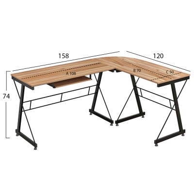 ΓΩΝΙΑΚΟ ΓΡΑΦΕΙΟ ART MAISON DORSET - WALNUT (158x120x74εκ.) ΓΩΝΙΑΚΟ ΓΡΑΦΕΙΟ ART MAISON DORSET - WALNUT (158x120x74εκ.)
